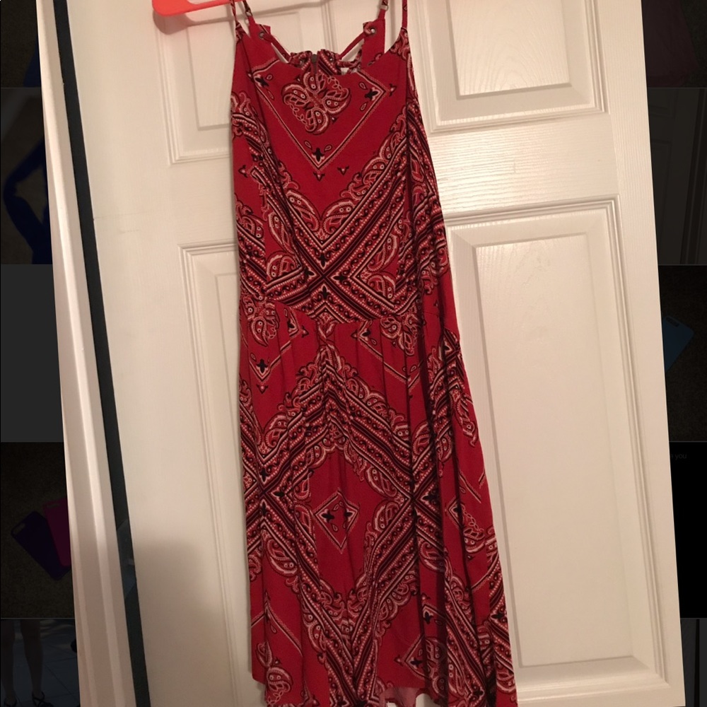Red bandanna dress